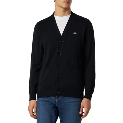 Abbildung von GANT Vneck Strickjacke, Herren, Größe: XL, Black