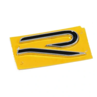 Abbildung von Volkswagen 571853425DFOD Schriftzug R Logo Emblem Aufkleber, schwarz/Silber