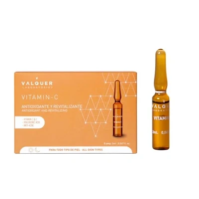 Abbildung von Vitamin C Gesichtsampullen Valquer Laboratories. Gesichtsserum. Antioxidans und Conditioner. Alle Hauttypen. Mit Hyaluronsäure. Antiakne 5 Stück X 2 ml
