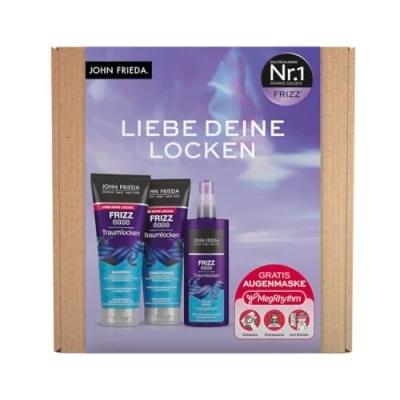 Abbildung von John Frieda Haarshampoo Frizz Ease Traumlocken Box, 4 tlg., Vorteils Set, mit Augenmaske