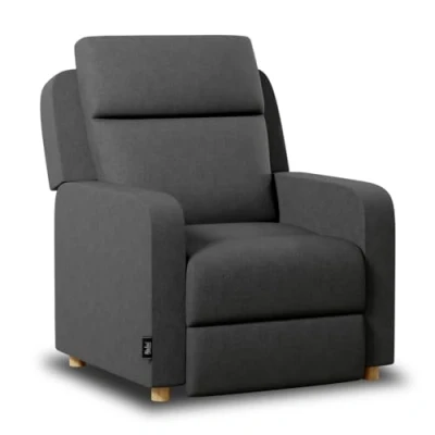 Abbildung von Nalui Sessel Wohnzimmer, Fernsehsessel (77 x 87 98 cm) mit Verstellbarer Beinablage, Manueller Drucköffnung und Verstärkter Struktur. Relaxsessel Liegefunktion 160 Dunkelgrau