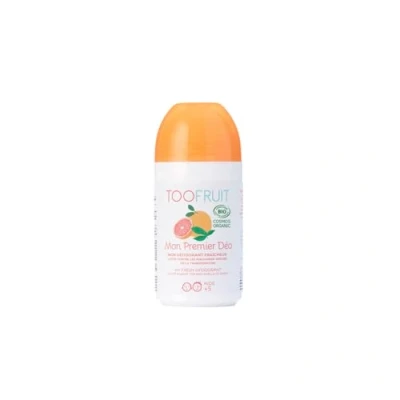Abbildung von TOOFRUIT Mein Erster Deoroller BIO zertifizierter Kinder mit antibakteriellem Salbeiwasser und Feuchtigkeit absorbierendem Bambus Extrakt (Grapefruit Minze)