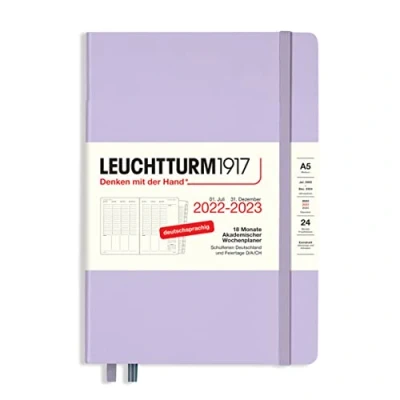 Abbildung von LEUCHTTURM1917 365813 Akademischer Wochenplaner Medium (A5) 2023, 18 Monate, Lilac, Deutsch