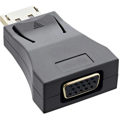 Abbildung von InLine® DisplayPort Konverter, Stecker auf VGA Buchse, FullHD/60Hz, schwarz/Gold