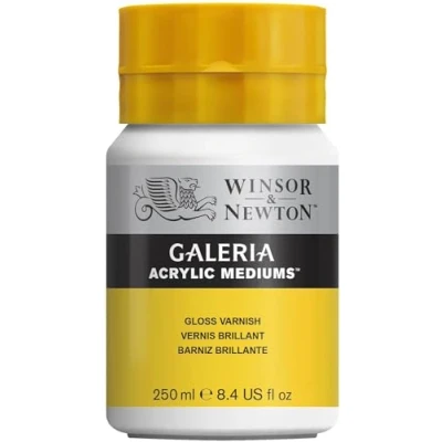 Abbildung von Winsor &amp; Newton 3040801 Galeria Glänzender Firnis, 255 ml Topf, glänzende Schutzschicht auf Acrylbildern
