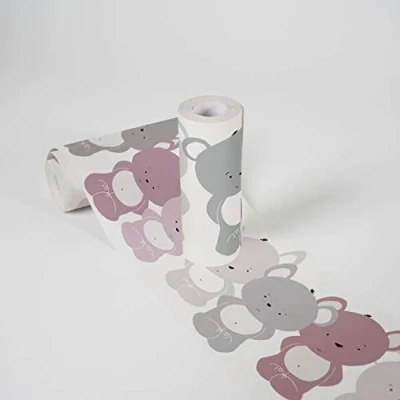 Abbildung von A.S. Création Bordüre &quot;Cute Bears&quot;, Tapete Kinderzimmer Rosa Grau Weiß