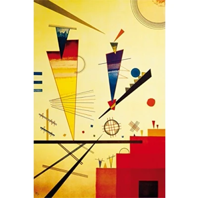 Abbildung von 1art1 Wassily Kandinsky Poster Fröhliche Struktur, 1926 Bilder Leinwand Bild Auf Keilrahmen XXL Wandbild Kunstdruck Als Leinwandbild 120x80 cm