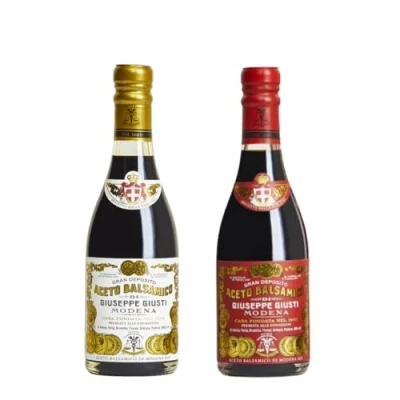 Abbildung von Giusti Balsamico Essig aus Modena 2 und 3 Goldmedaillen x 250ml Champagnotta