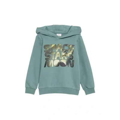Abbildung von s.Oliver MIT Frontprint Kapuzenpullover für Kinder, Größe: 128/134, Türkisblau