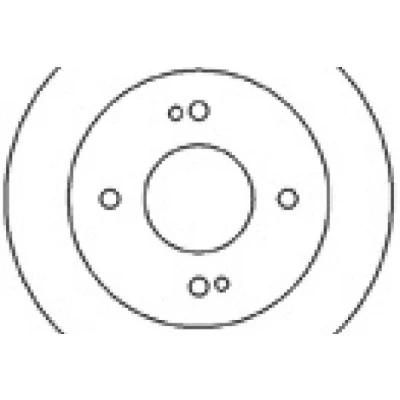Abbildung von MAPCO 45507 Bremsscheibe Hinterachse 258 9 4 voll NISSAN: Primera Kombi