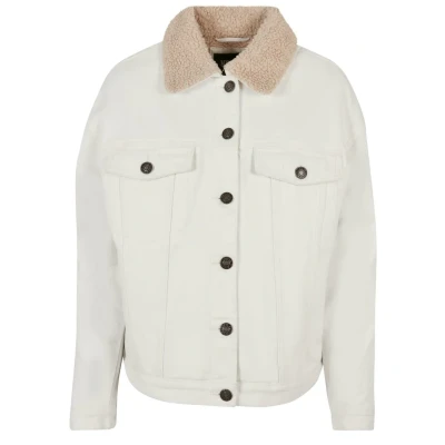 Abbildung von Urban Classics Jeansjacke, Damen, Größe: Large, Offwhite raw