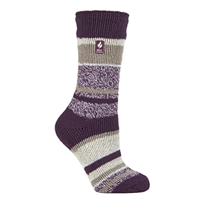 Abbildung von HEAT HOLDERS Damen Extra Warm Innen Flauschig Thermosocken für Geschenk Socken Winter (37 42, Plum (Provence))