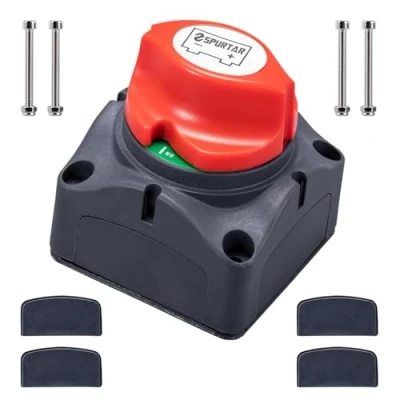 Abbildung von Spurtar Batterie Trennschalter 12V 24V 48V Hauptschalter Batterieschalter, 275/1250 Amp für Schiffsautos RV ATV UTV Fahrzeug, Wasserdichter Hochleistungsbatterietrennschalter