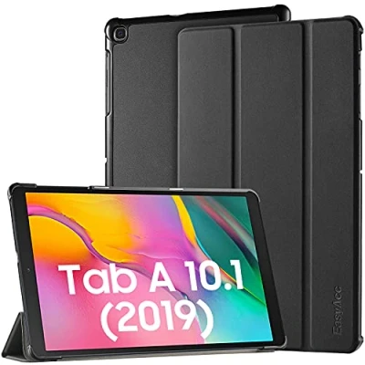Abbildung von EasyAcc Hülle Kompatibel mit Samsung Galaxy Tab A 10.1 2019 T510 T515 Ultra Dünn Standfunktion Slim PU Leder Schutzhülle