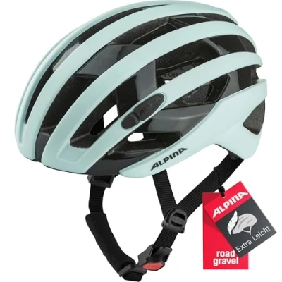 Abbildung von ALPINA RAVEL Sicherer, Individuell Anpassbarer &amp; Belüfteter Fahrradhelm Mit Fliegennetz Für Erwachsene, pastel blue matt, 51 56 cm
