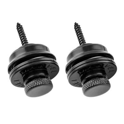 Abbildung von Musiclily Pro Stahl Heavy Duty Gitarre Strap Locks Buttons Security Gitarrengurt Knöpfe Schloss für E Akustik Klassische Bass,Schwarz (2 Stück)
