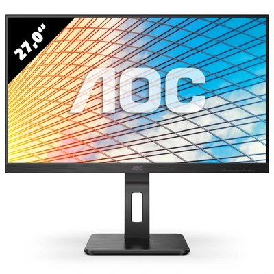 Abbildung von AOC 27P2C 68 cm (27 Zoll) Monitor (HDMI, DisplayPort, USB C Docking, Hub, 4ms Reaktionszeit, 1920x1080, 75 Hz, Pivot) schwarz