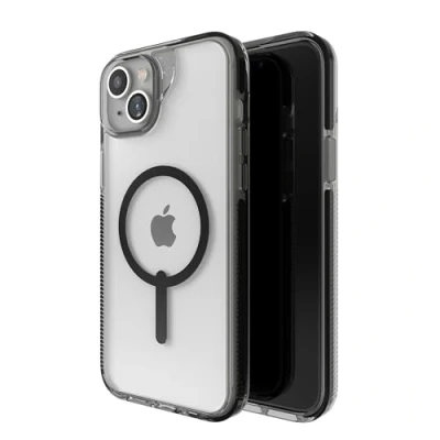 Abbildung von ZAGG Santa Cruz Snap, Graphen verstärkte Hülle für iPhone 14 Plus und 15 [6.7 Inch], MagSafe kompatibel, kein Vergilben, stossfeste Abdeckung die Rückseite (Schwarz)