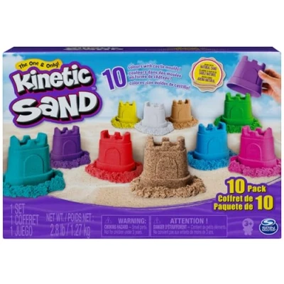Abbildung von Kinetic Sand Burgenförmchen mit 10er Set für kreatives Indoor Sandspiel