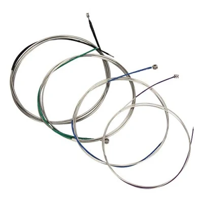 Abbildung von Imelod Cellosaiten Full Set (A D G C) Universal Stahlkern Nickel Chrom umsponnen mit vernickeltem Kugelkopf für 4/4 3/4 1/2 1/4 Cello