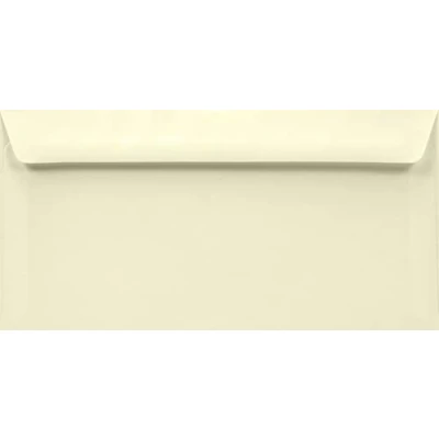 Abbildung von Netuno 100 Briefumschläge Elfenbein DIN Lang 11 x 22 cm 100g Lessebo Smooth Ivory Briefhüllen Creme haftklebend ohne Fenster lange Briefkuverts elegant für Hochzeit Geburtstag Taufe Kommunion