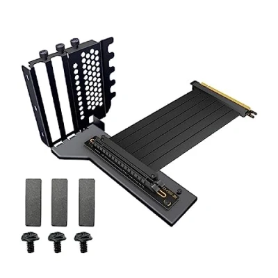 Abbildung von Ruarby Vertikale Grafikkarten Halterung GPU Grafikkarte VGA Unterstützung Halter Set Mit PCIe Kabel Grafikkartenhalterung