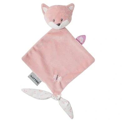 Abbildung von Nattou Mini Schnuffeltuch aus Polyester, Fuchs Alice, Wegbegleiter ab der Geburt, Ca. 28 cm, Alice und Pomme, Rosa