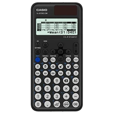 Abbildung von Casio Taschenrechner FX 87DE CW Technisch wissenschaftlicher Rechner Schwarz Display