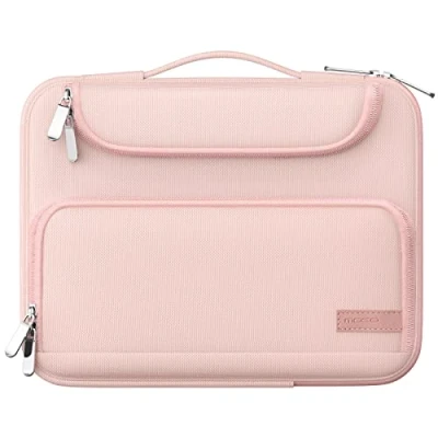 Abbildung von MoKo 9 11&quot; Tablet Tasche, Einziehbar Griff Schutztasche für iPad Pro 11 M2 2022 2018, 10. 10,9 2022, air 5 10,9&quot; 9/8/7 Gen 10,2, Galaxy Tab S9 2023, S8 11&quot;, Rosa