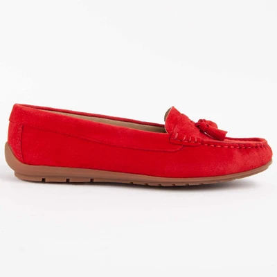 Abbildung von Purapiel Meilis3 103044 Mokassins aus Leder für Damen, rot, 38 EU