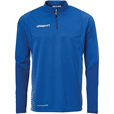 Abbildung von Uhlsport Kinder Score 1/4 Zip Top Langarmshirt, azurblau/Weiß, 164
