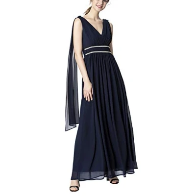 Abbildung von APART Fashion Damen Chiffon Dress Partykleid, Blau (Nachtblau Nachtblau), (Herstellergröße: 42)