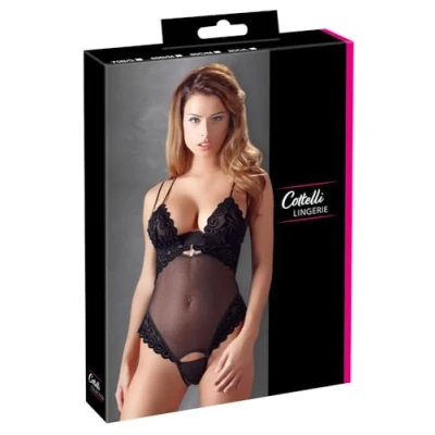 Abbildung von Body aus Powernet mit Samt Flockprint