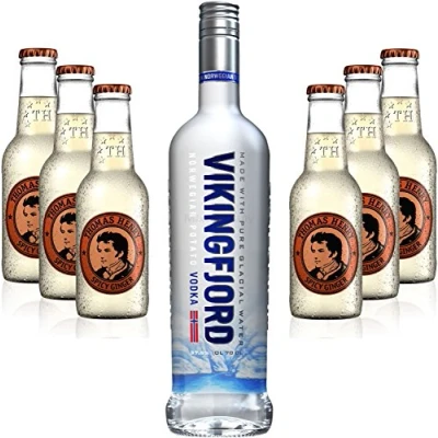 Abbildung von Moscow Mule Set Vikingfjord Vodka 0,7l 700ml (37,5% Vol) + 6x Thomas Henry Spicy Ginger 200ml Inkl. Pfand MEHRWEG