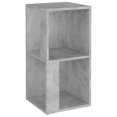 Abbildung von vidaXL Eckregal Standregal Bücherregal Wandregal Regal Eckschrank Dekoregal Beistelltisch Couchtisch Wohnzimmer Betongrau 33x33x67cm Holzwerkstoff