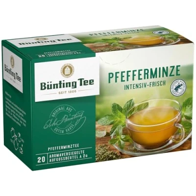 Abbildung von Bünting Tee Pfefferminze classic 20 x 2 g Beutel, 12er Pack (12 40 g)