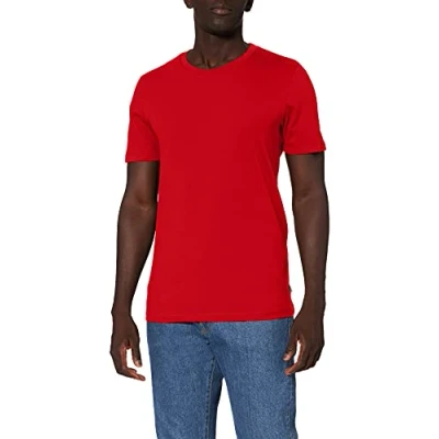 Abbildung von Jack &amp; Jones Mens JJEORGANIC Basic Tee SS O Neck NOOS T Shirt, True Red/Detail:Slim, XXL/