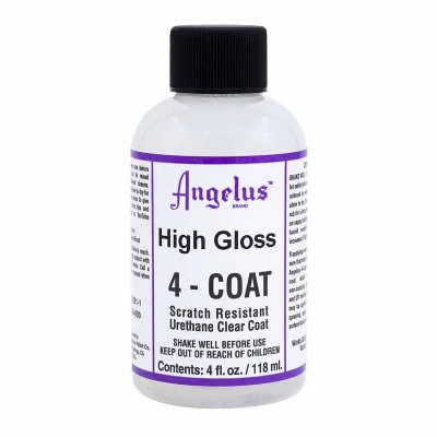 Abbildung von Angelus High Gloss 4 Coat, Schutzlack für Leder, Plastik, Holz, Hochglanz, 118 ml