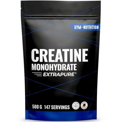 Abbildung von Creatin Monohydrat Pulver 450g Kreatin in mikronisierter Qualität mit optimal hochdosiert reines, ohne Zusätze, 100% vegan für 132 Anwendungen Verpackung kann variieren