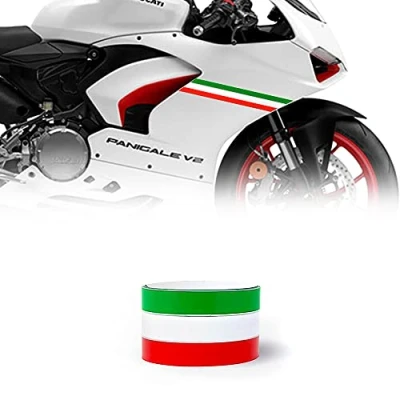 Abbildung von 4R Quattroerre.it 10641 Klebestreifen für Motorräder dreifarbige Flagge Italien, 5 cm x 2 mt