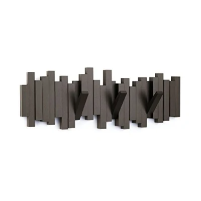 Abbildung von Umbra Garderobenleiste STICKS Multi HOOK platzsparende mit 5 Haken, bewegliche Haken