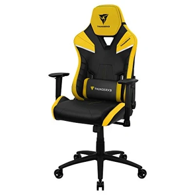 Abbildung von ThunderX3 TC5 Spielstuhl, Gaming Stühle, Game Chair PC, Gamingstuhl bis 150kg, Ergonomischer Stuhl, Schreibtischstuhl (Schwarz/Gelb)
