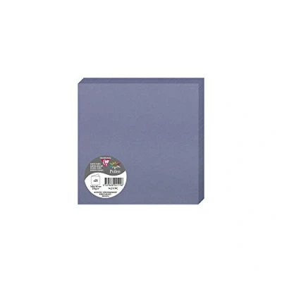 Abbildung von Clairefontaine 2119C Packung (mit 25 Doppelkarten Pollen, Gefaltet, 160 x 160mm) 210g, vergissmeinnicht blau