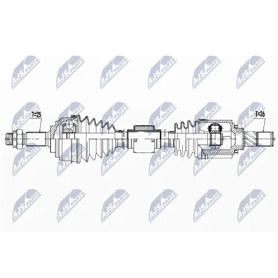 Abbildung von Antriebswelle NTY NPW NS 138