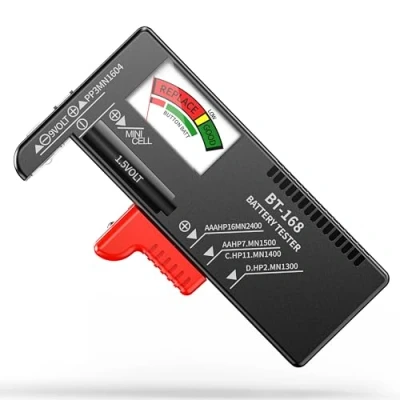 Abbildung von Dlyfull Batterietester für alle Batterien, inkl. AA, AAA, D, C, 9V und 1.5V Knopfzellen Einfacher Batterie Tester ohne Stromversorgung, präzisen Batteriezustandstest