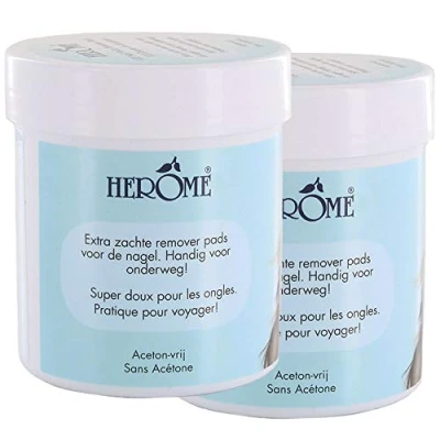 Abbildung von Herome 2 Pack Caring Nail Polish Nagellackentferner Remover pads Acetonfrei, Mildreinigend und Trocknet Nicht Aus * 100