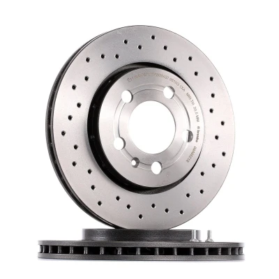 Abbildung von BREMBO XTRA LINE 09.A652.1X Bremsscheibe 256 22 5 gelocht/innenbel. beschichtet hochgekohlt mit Schrauben VOLKSWAGEN: Golf 4 Schrägheck