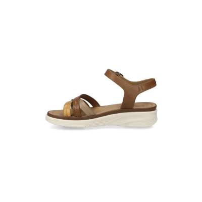 Abbildung von Josef Seibel Sevran Keilsandalette, Damen, Größe: 38, Cognac multi Schuhe