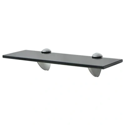Abbildung von vidaXL Wand Regal Glasregal Glasboden Glasablage Badregal Schwarz 30x20 cm 8 mm