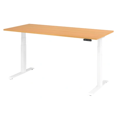 Abbildung von Hammerbacher Schreibtisch XDKB19 Buche/Weiß